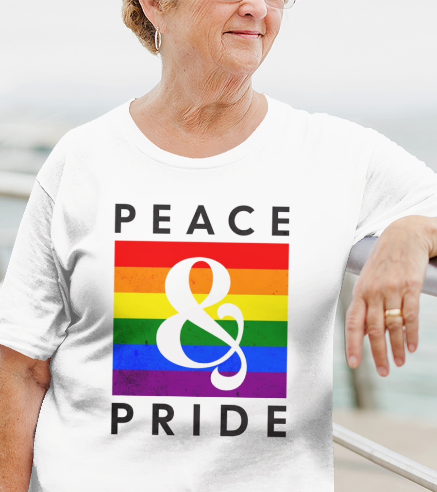 Peace And Pride Rainbow Flag Elements T-Shirt