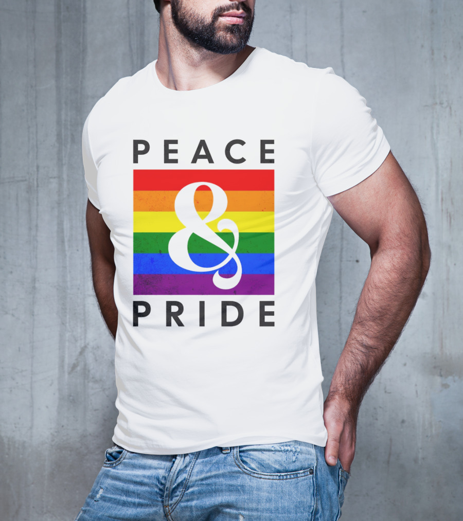 Peace And Pride Rainbow Flag Elements T-Shirt