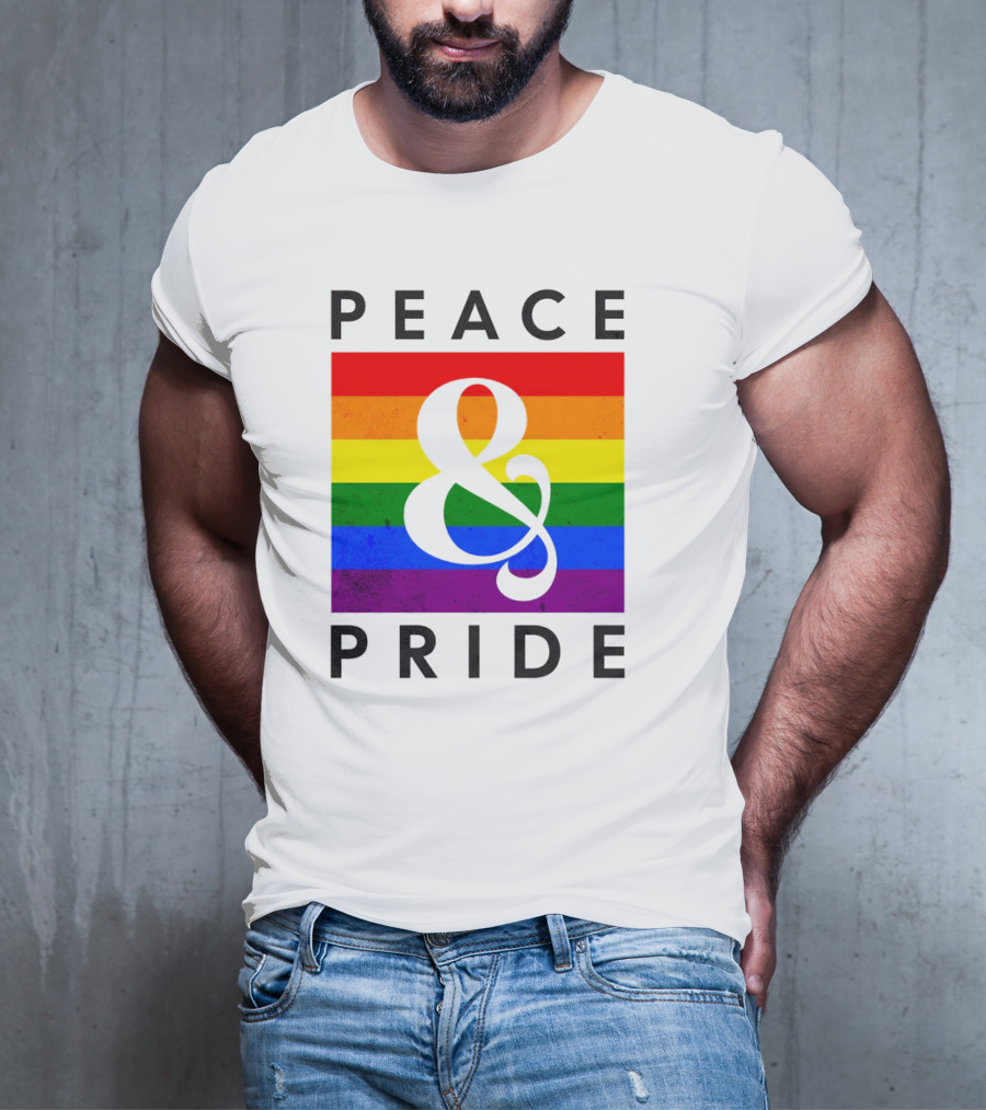 Peace And Pride Rainbow Flag Elements T-Shirt
