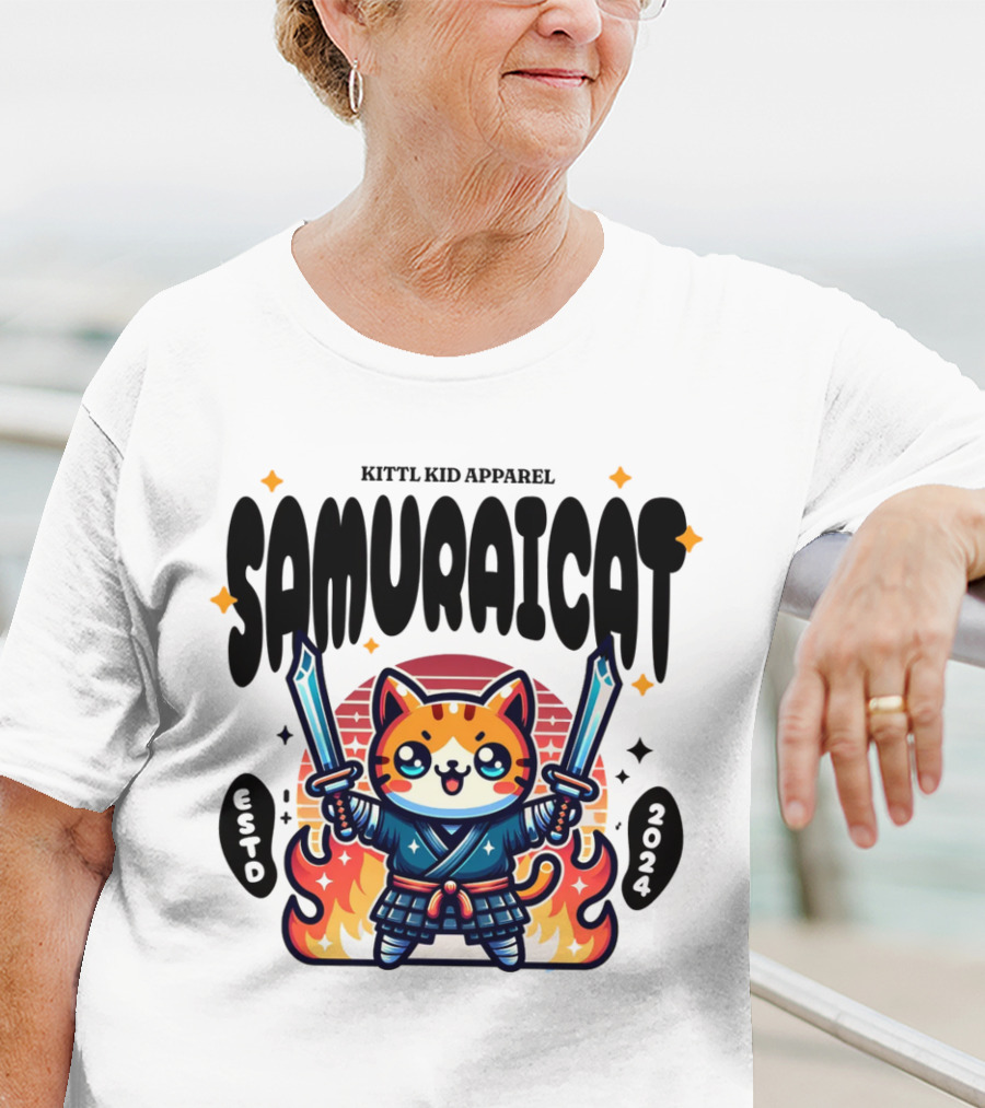KITTL KID APPAREL SAMURAI CAT ESTD T-Shirt