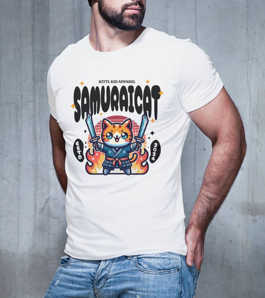 KITTL KID APPAREL SAMURAI CAT ESTD T-Shirt
