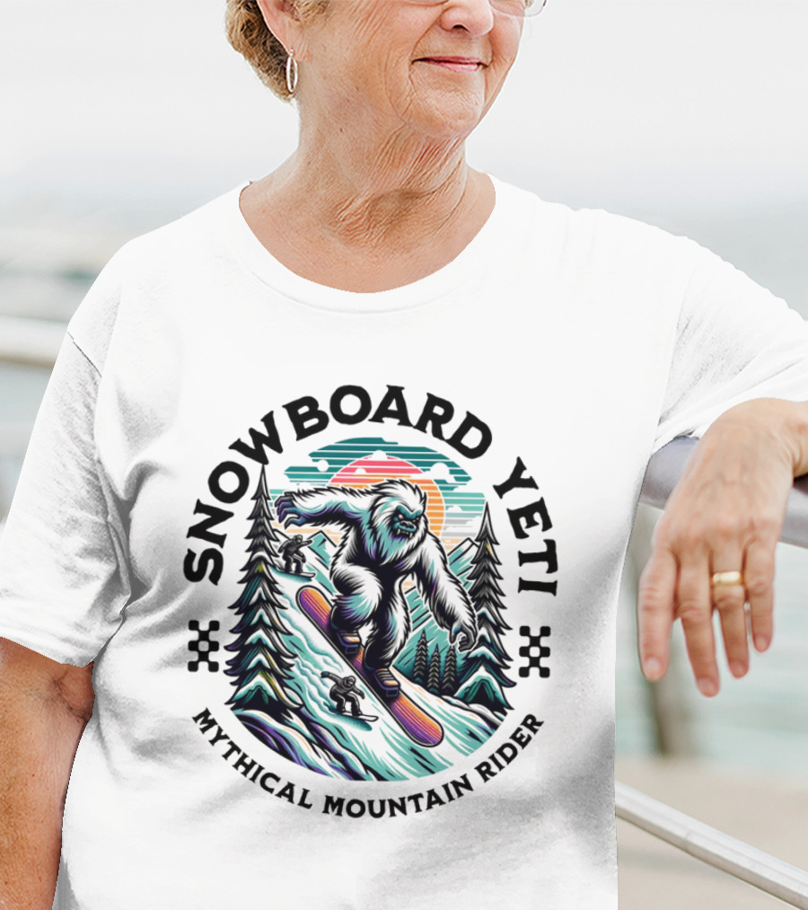 Snowboard Yeti Mythical Mountain Rider T-Shirt