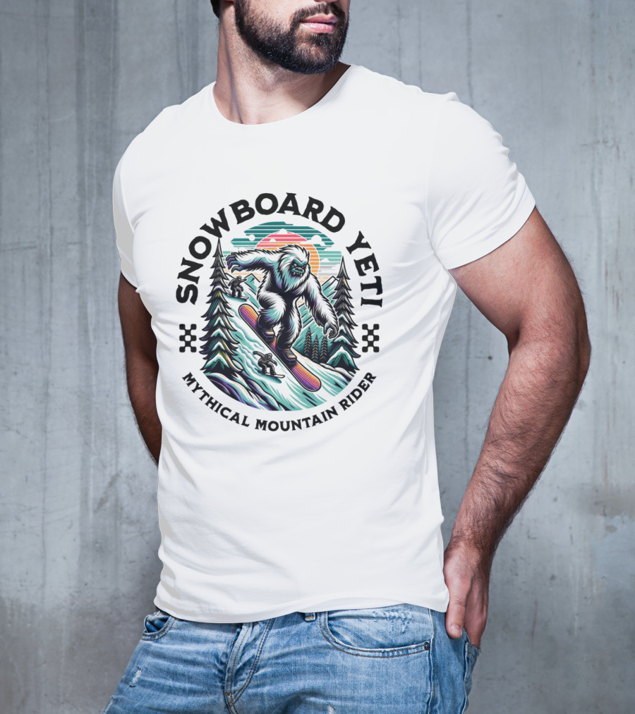Snowboard Yeti Mythical Mountain Rider T-Shirt