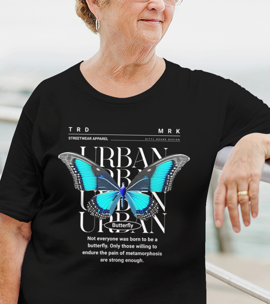 TRD MRK Streetwear Apparel Urban Butterfly Metamorphosis Kittl Brand T-Shirt