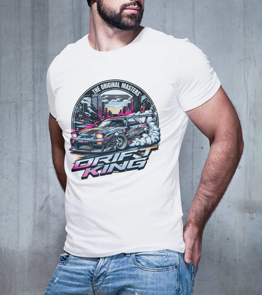 The Original Masters Drift King Vintage Street Racing Car Scene T-Shirt