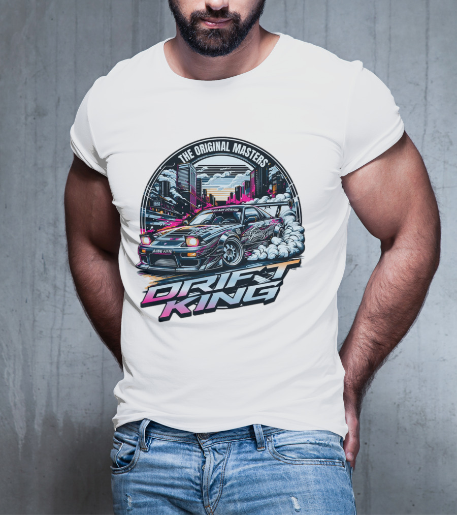The Original Masters Drift King Vintage Street Racing Car Scene T-Shirt