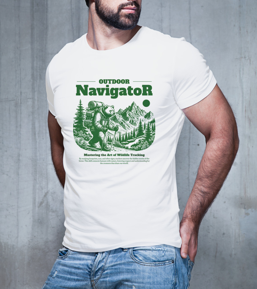 OUTDOOR Navigator Mastering The Art Of Wildlife Tracking T-Shirt