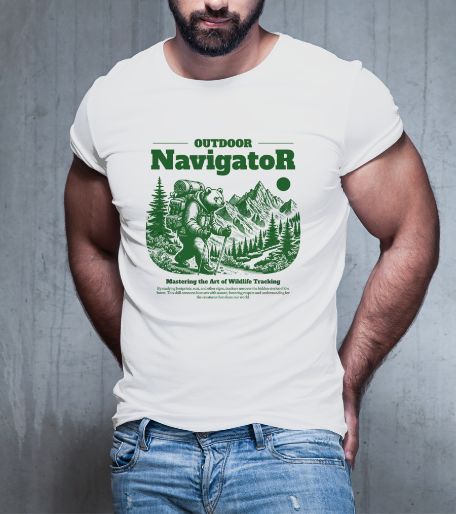 OUTDOOR Navigator Mastering The Art Of Wildlife Tracking T-Shirt