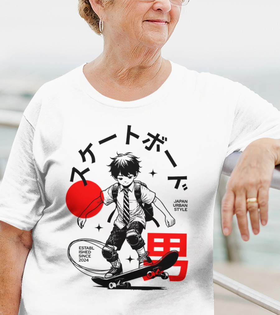 Skateboarde Japan Urban Style Established Since T-Shirt