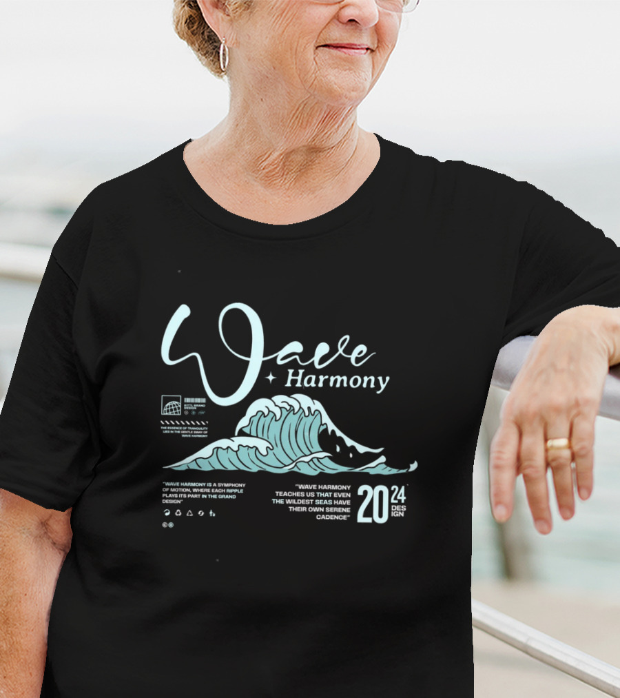 Wave Harmony Teaches Us That Even The Wildest Seas Have Their Own Serene Cadence T-Shirt