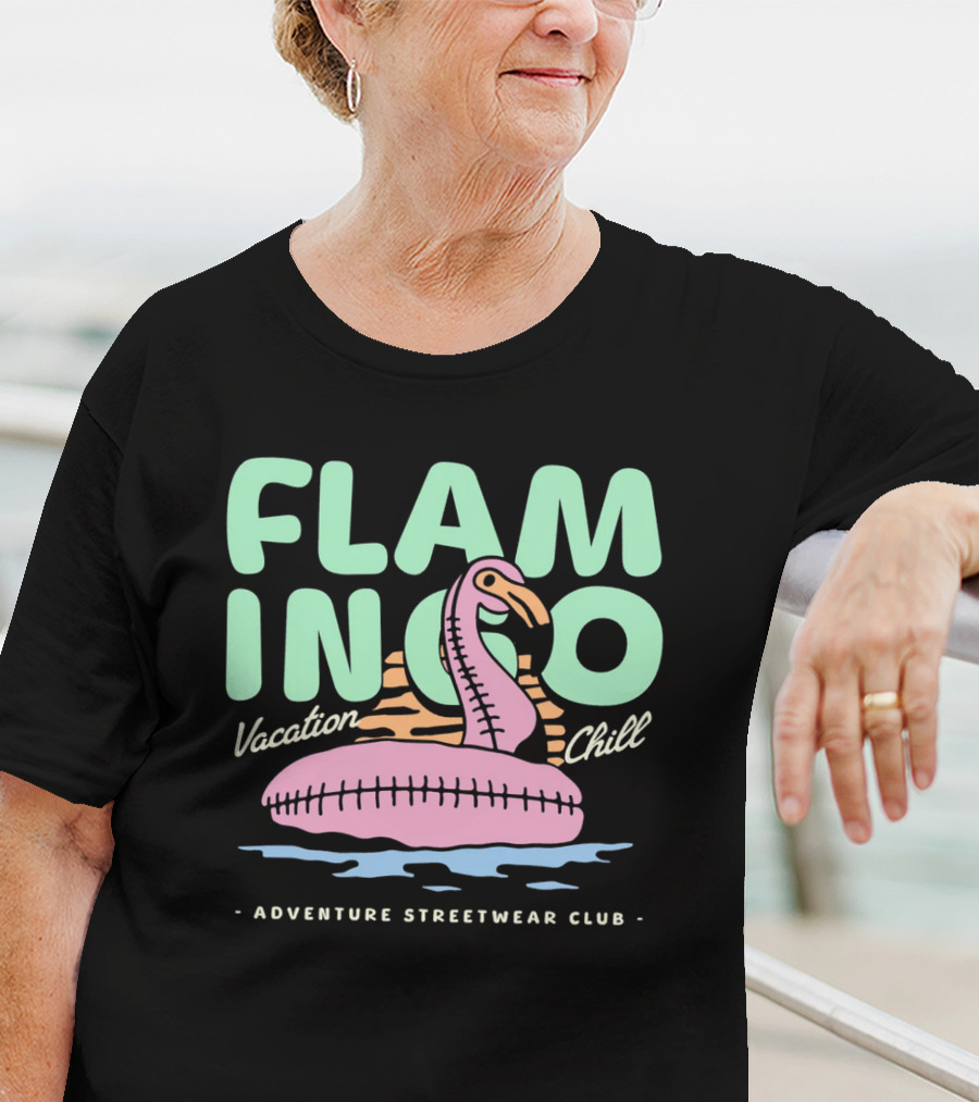 Flamingo Vacation Chill Adventure Streetwear Club T-Shirt