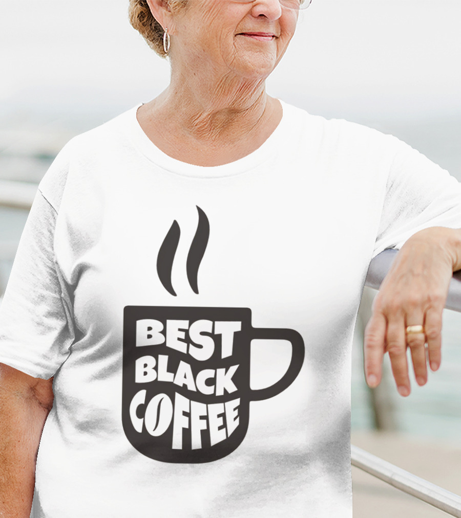 Best Black Coffee Cup With Steam T-Shirt
