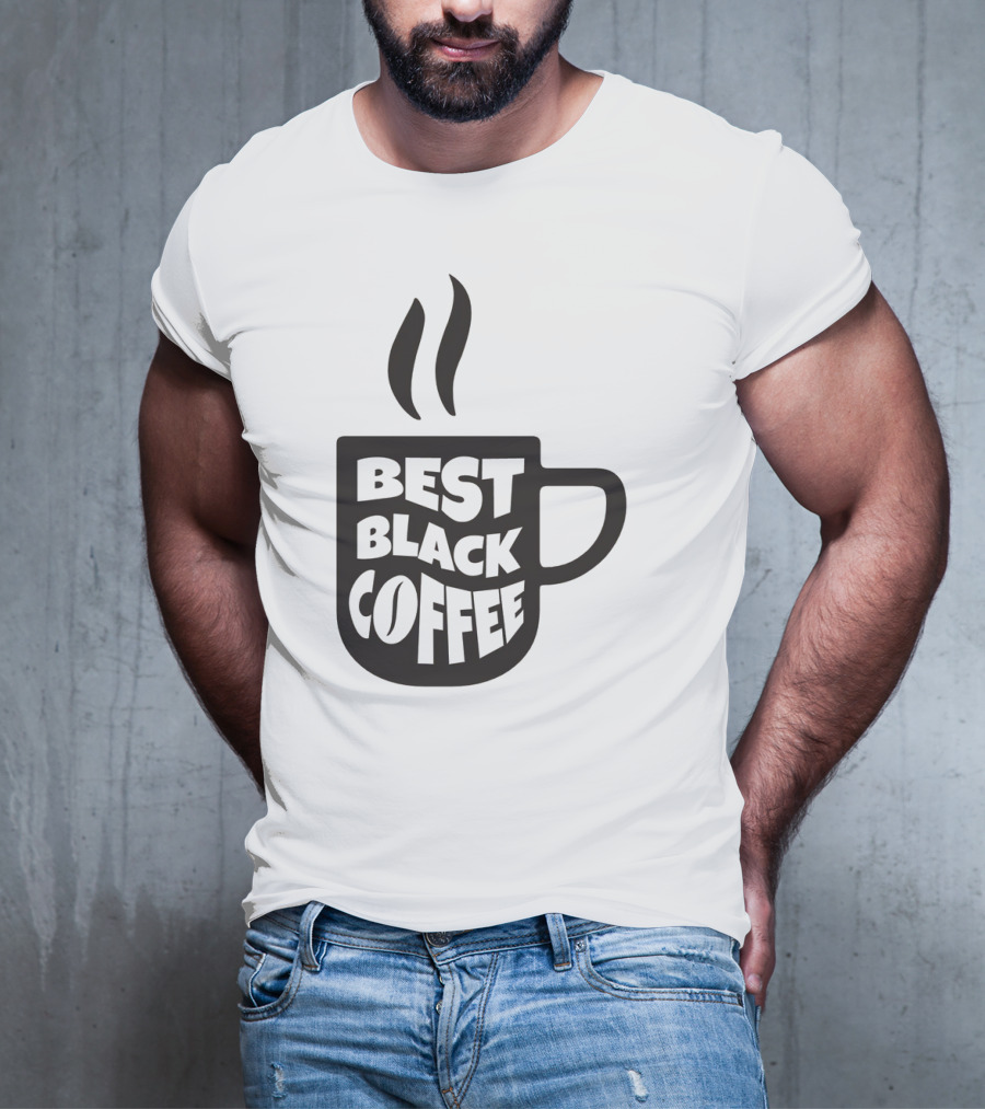 Best Black Coffee Cup With Steam T-Shirt