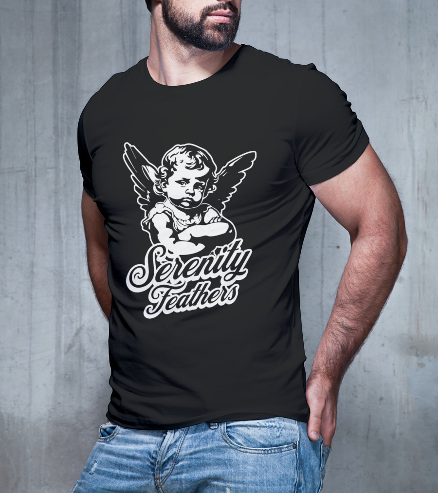 Serenity Feathers Angelic Wings Vintage T-Shirt