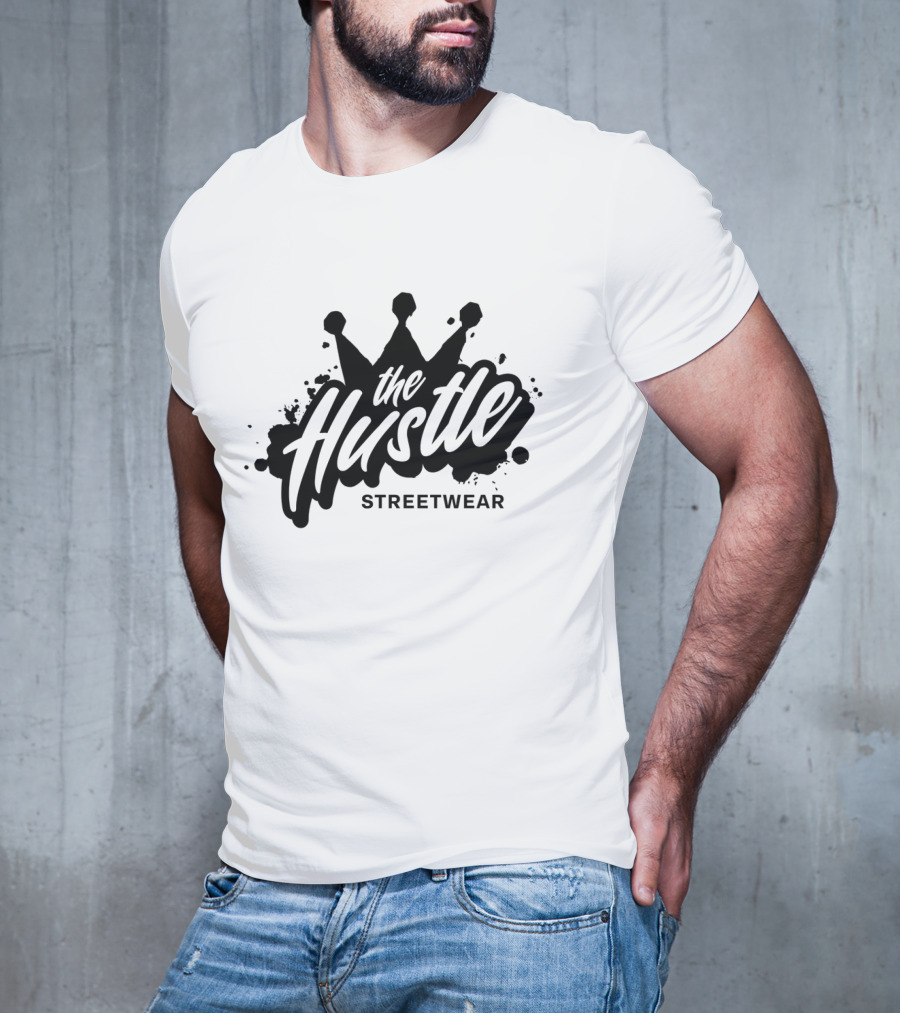 The Hustle Streetwear Crown Splatter T-Shirt