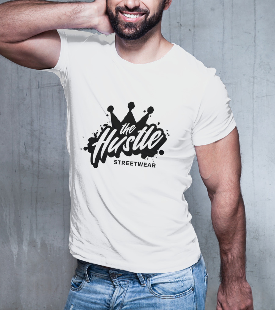 The Hustle Streetwear Crown Splatter T-Shirt