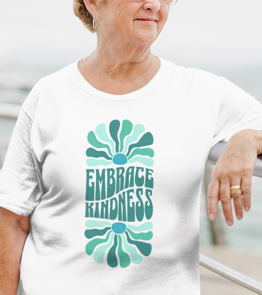 Embrace Kindness Groovy Floral T-Shirt