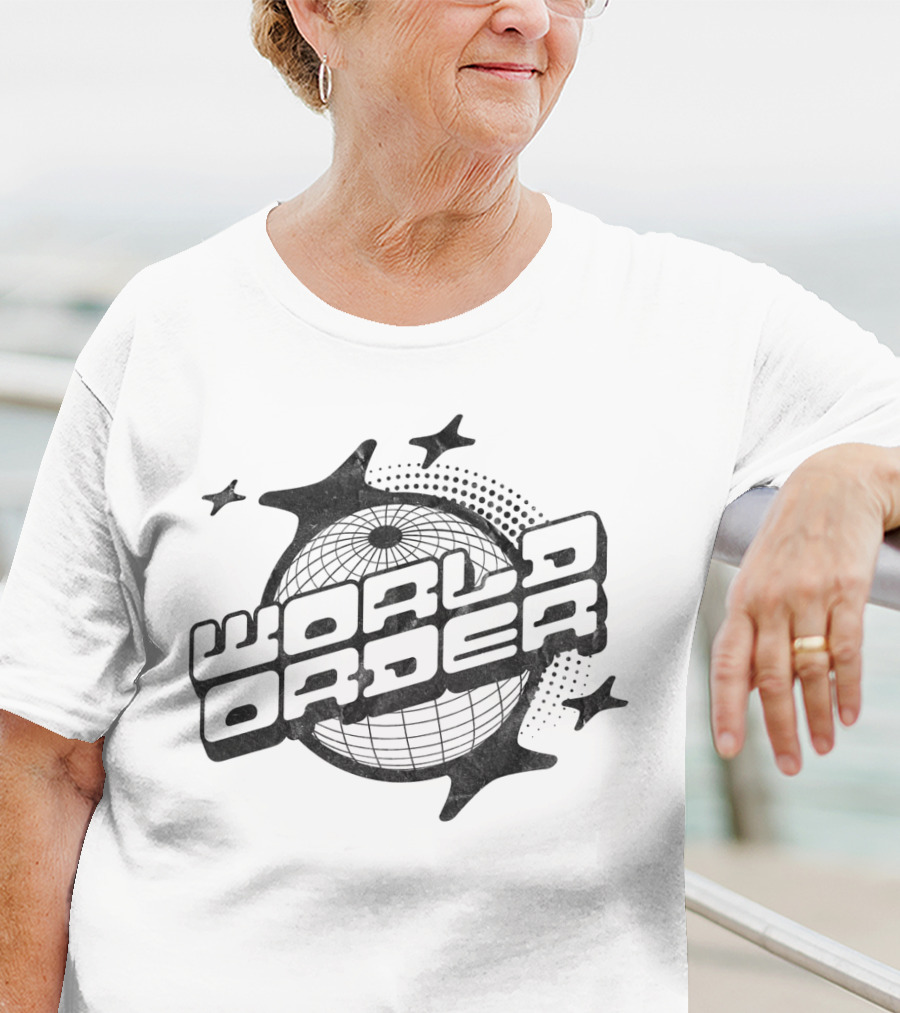 World Order Globe And Stars T-Shirt
