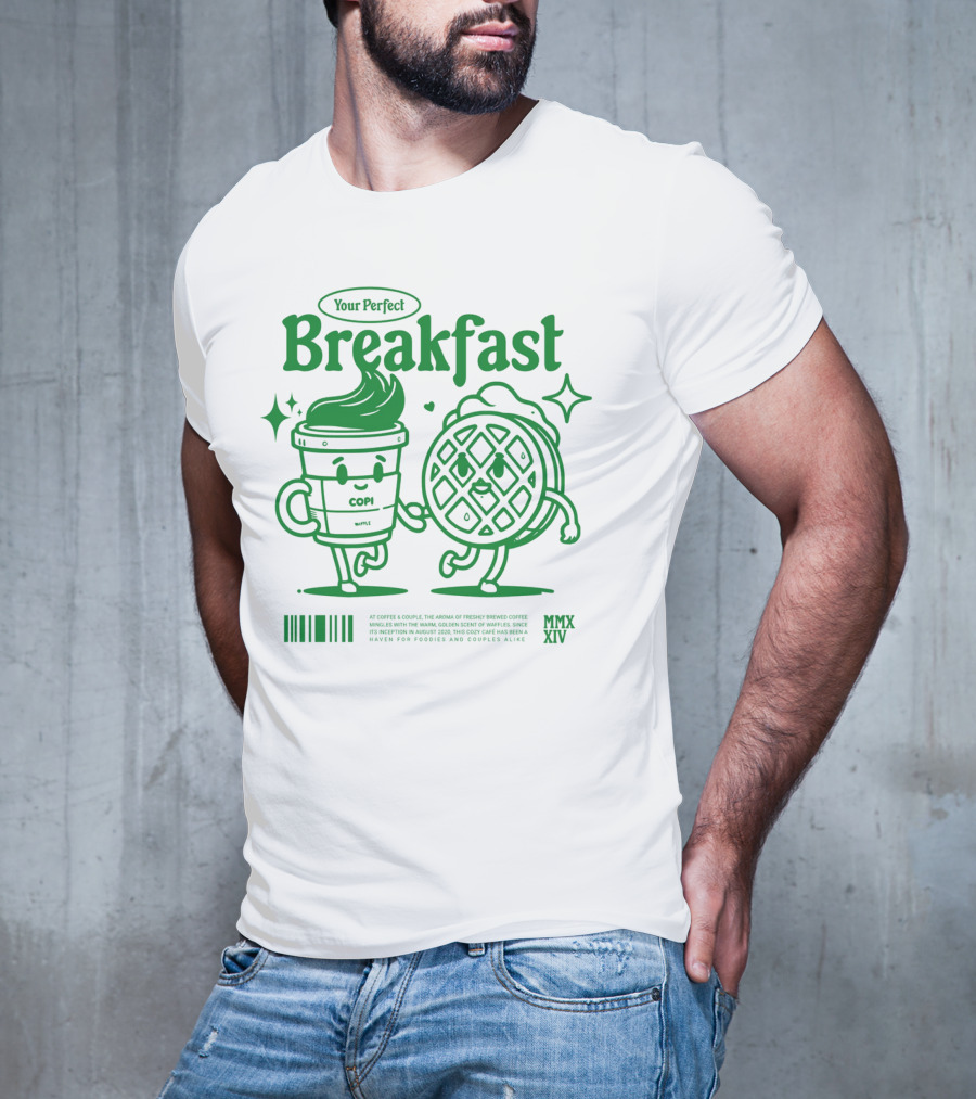 Your Perfect Breakfast Coffee And Waffle Friendship MMXIV T-Shirt