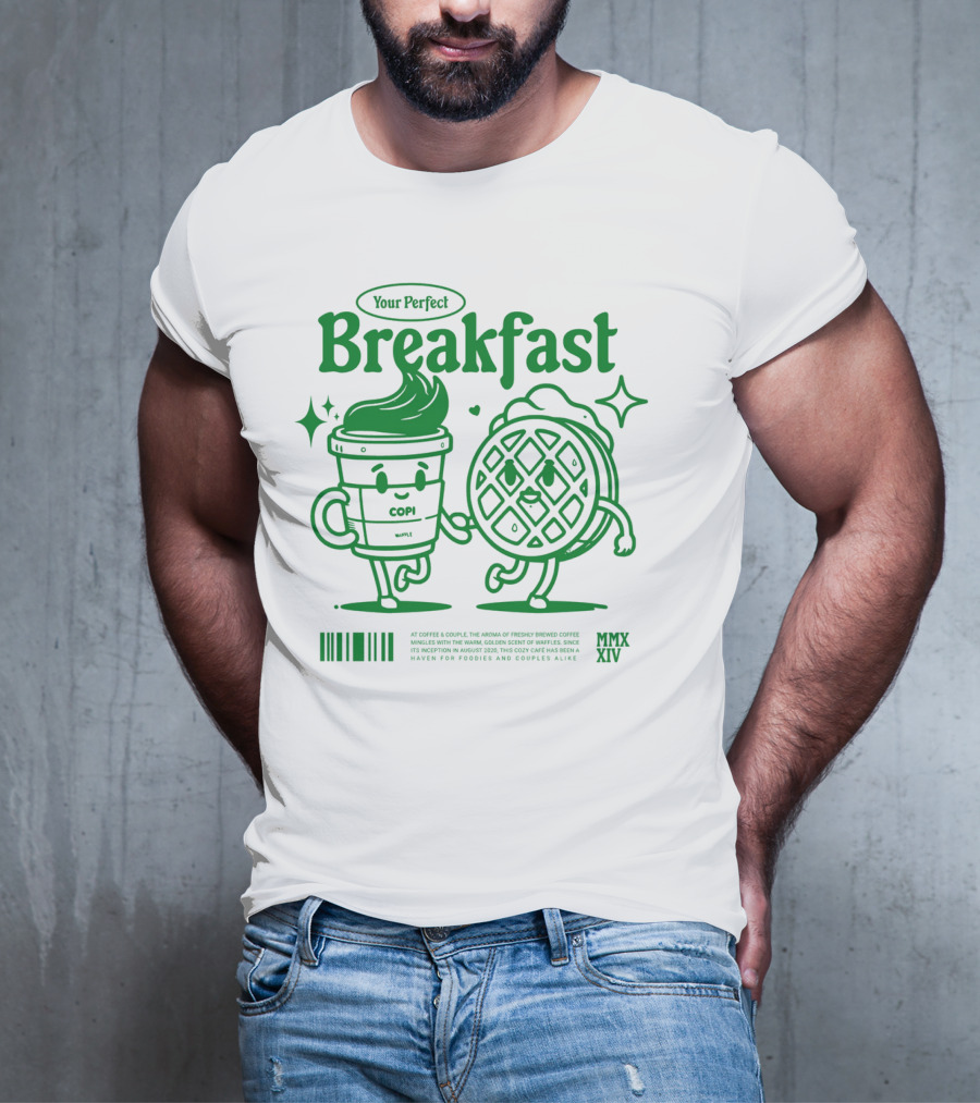 Your Perfect Breakfast Coffee And Waffle Friendship MMXIV T-Shirt