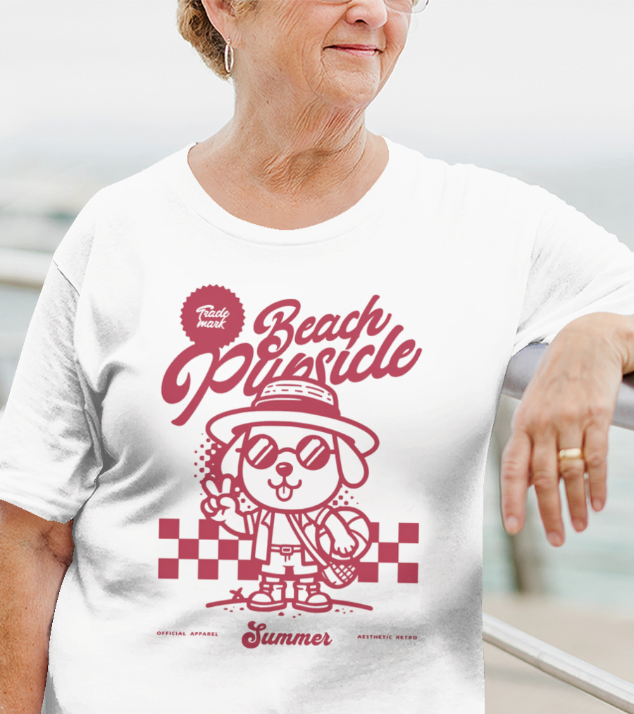 Trademark Beach Pupsicle Summer Aesthetic Retro T-Shirt