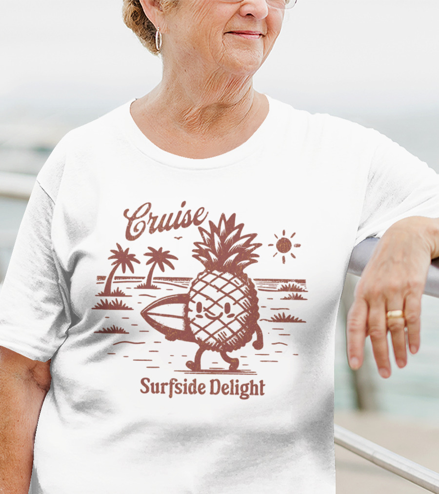 Cruise Surfside Delight Pineapple Surfer Tropical Oasis T-Shirt