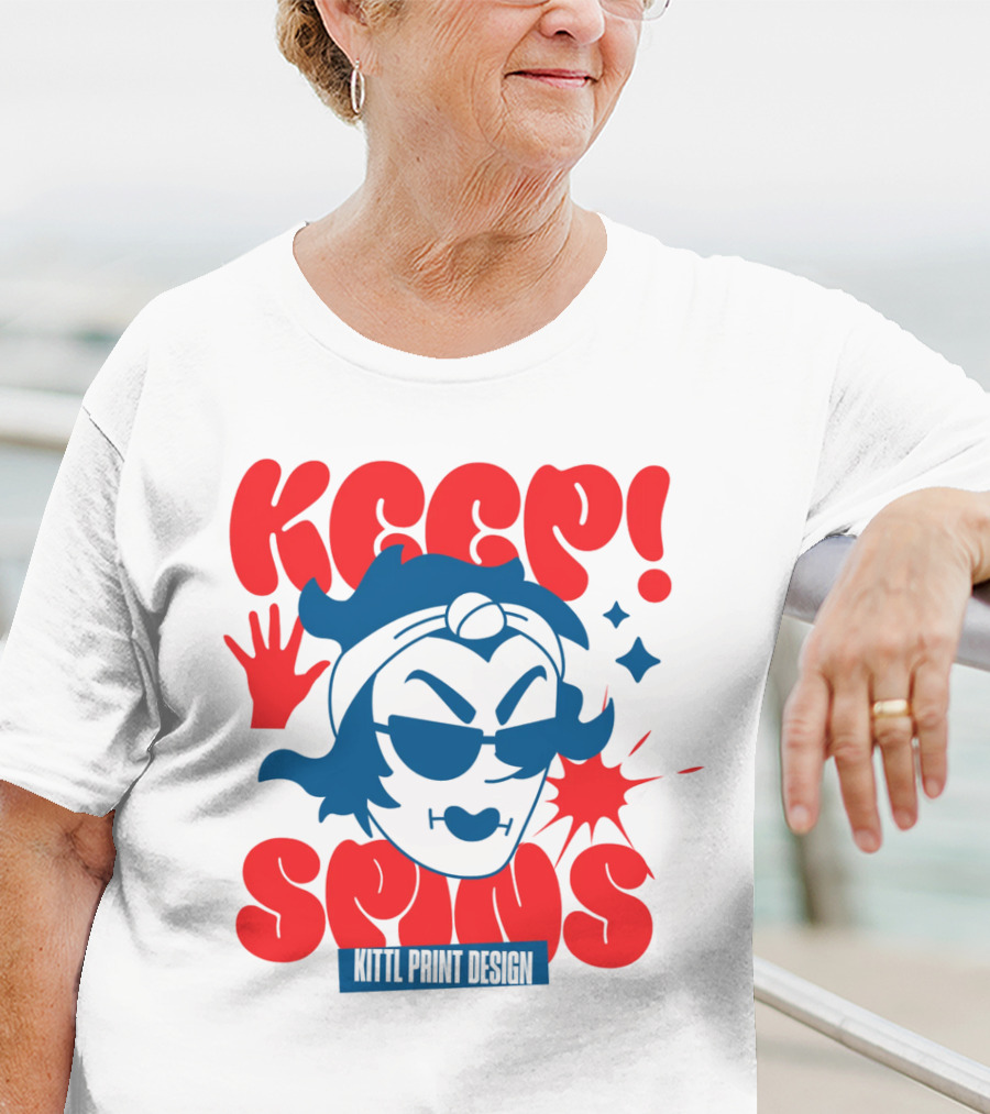 Keep Spins Kittl Print T-Shirt