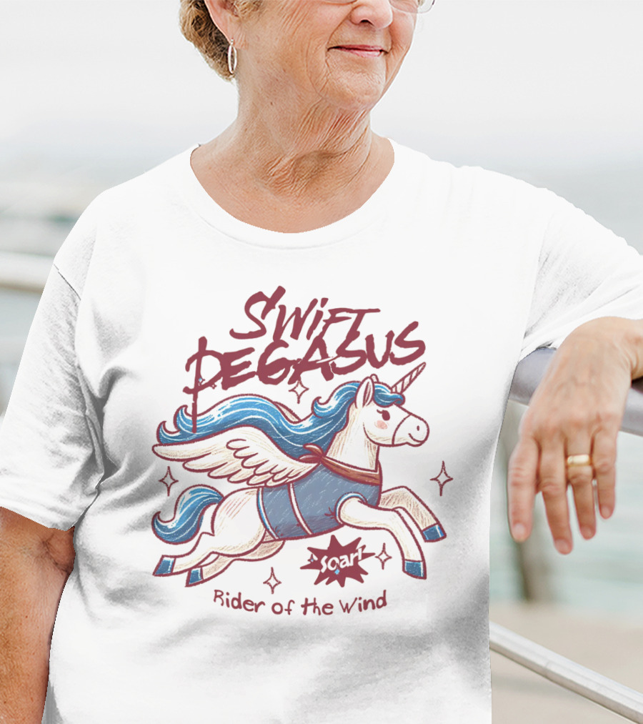 Swift Pegasus Soar Rider Of The Wind T-Shirt