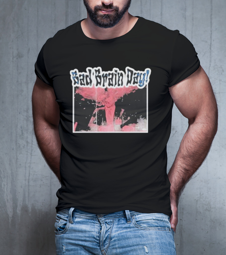 Sad Brain Day Trippy Pink Explosion Visual T-Shirt