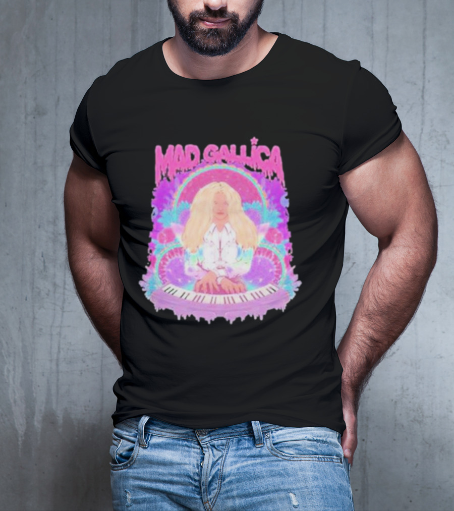 MAD GALLICA PINK RETRO PSYCHEDELIC KEYBOARD T-Shirt