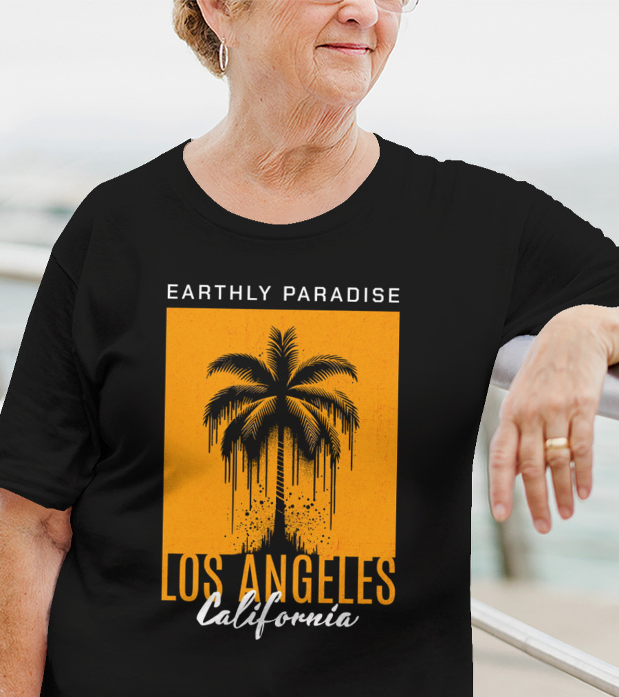 Earthly Paradise Los Angeles California Palm Tree T-Shirt