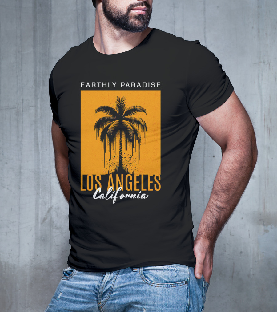 Earthly Paradise Los Angeles California Palm Tree T-Shirt