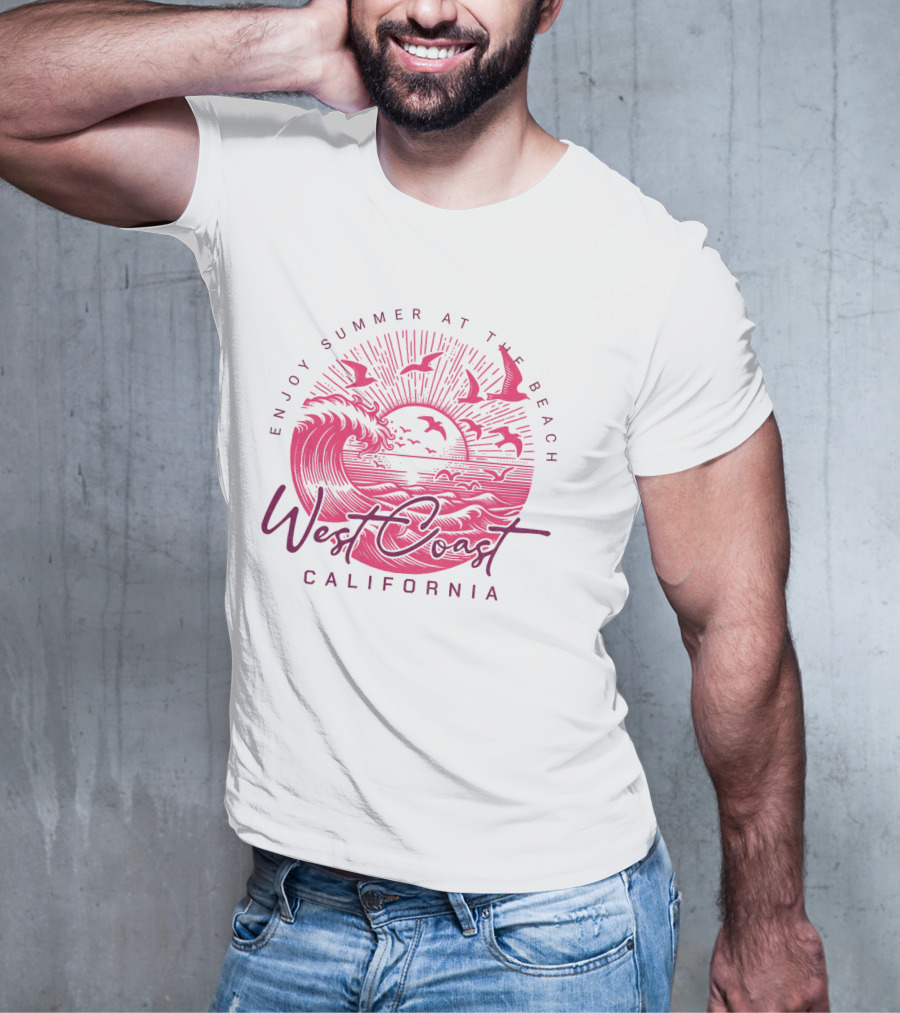Enjoy Summer At The Beach West Coast California T-Shirt