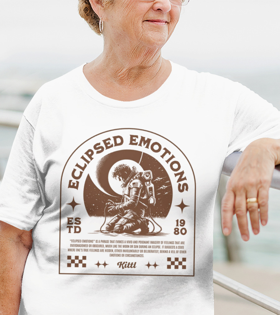 Eclipsed Emotions Astronaut ESTD 1980 Kittl T-Shirt