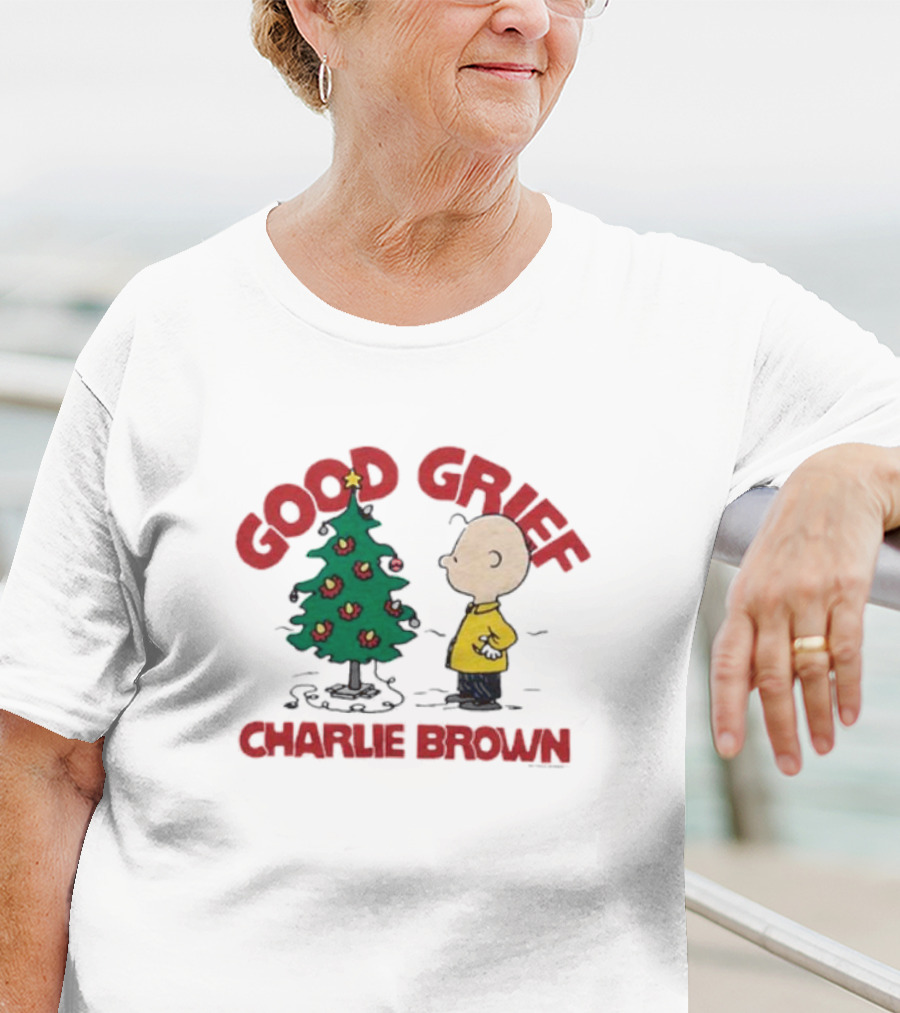 Good Grief Charlie Brown Christmas Tree Scene T-Shirt