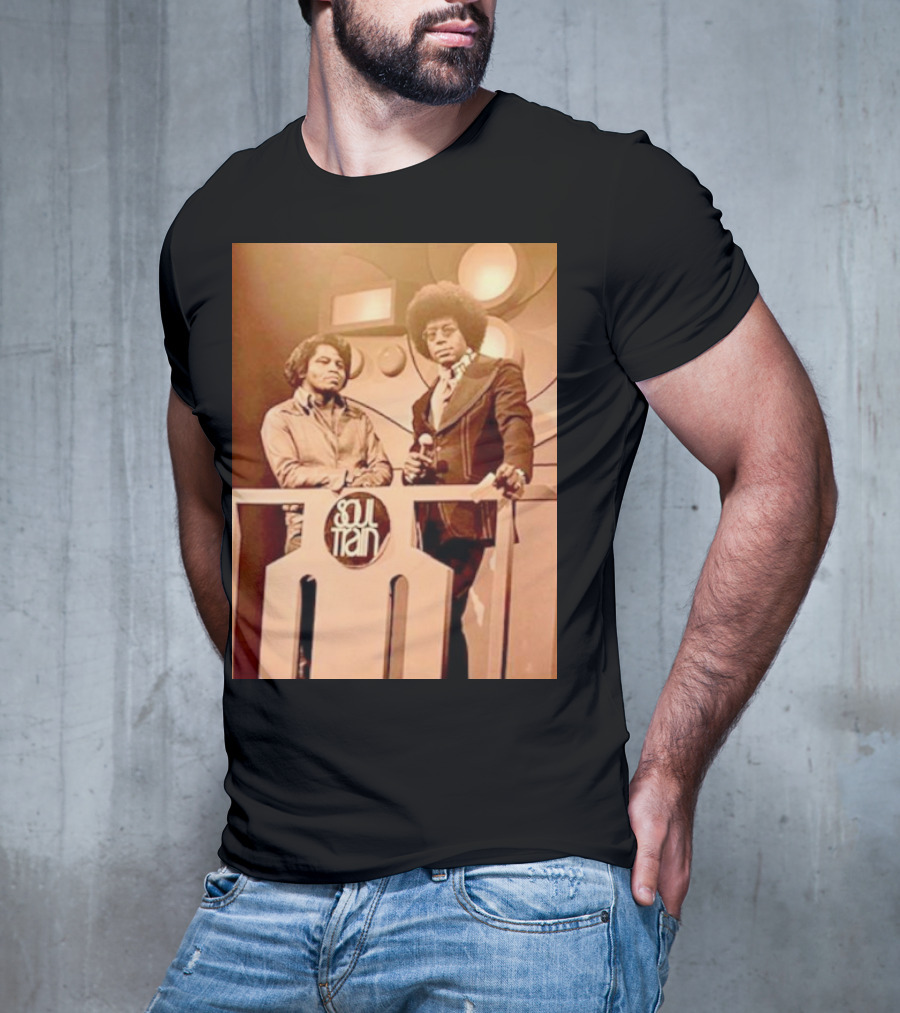 James Brown And Don Cornelius Soul Train Iconic Music Legends T-Shirt