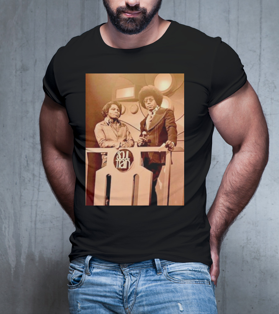 James Brown And Don Cornelius Soul Train Iconic Music Legends T-Shirt