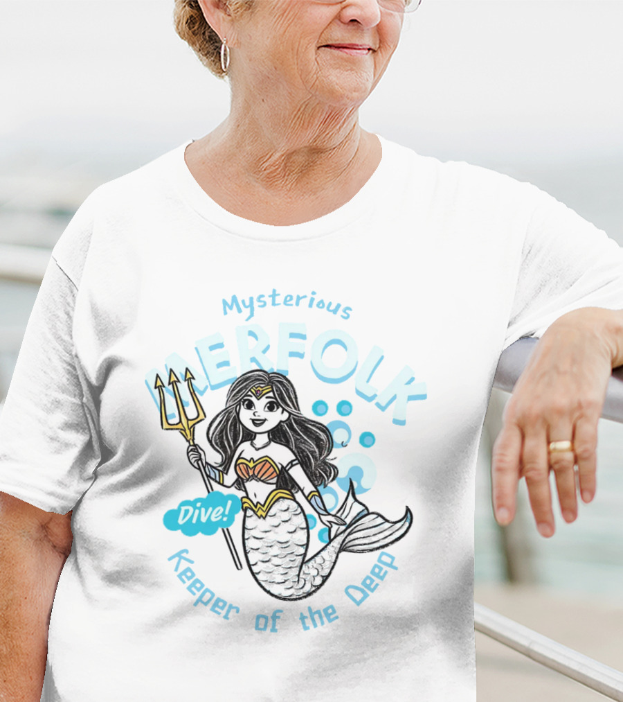 Mysterious Merfolk Dive Keeper Of The Deep T-Shirt