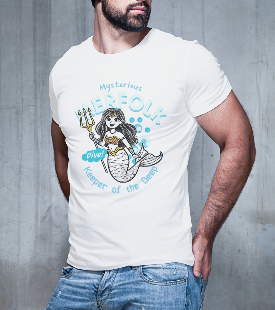 Mysterious Merfolk Dive Keeper Of The Deep T-Shirt