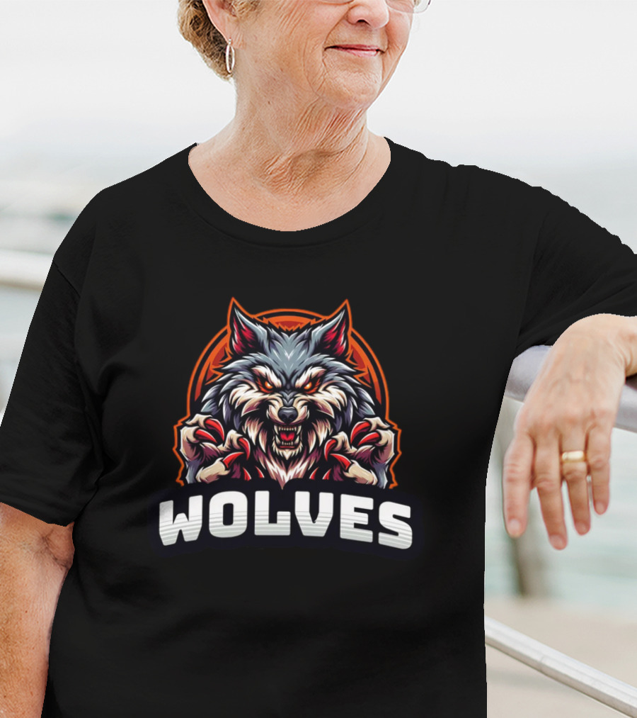 Wolves Esport Mascot Fierce Beast T-Shirt