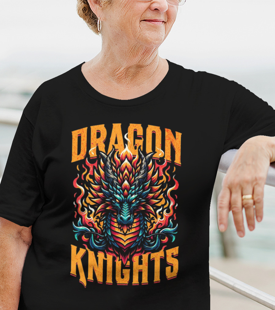 Dragon Knights Fiery Dragon Emblem T-Shirt