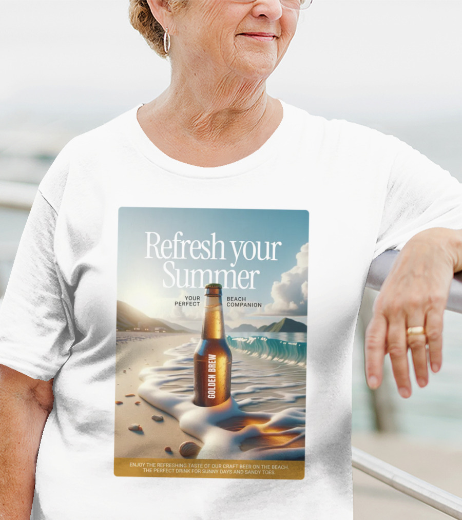 Refresh Your Summer Golden Brew Beach Companion T-Shirt