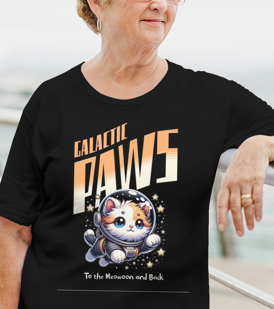 GALACTIC PAWS To The Meowoon And Back T-Shirt