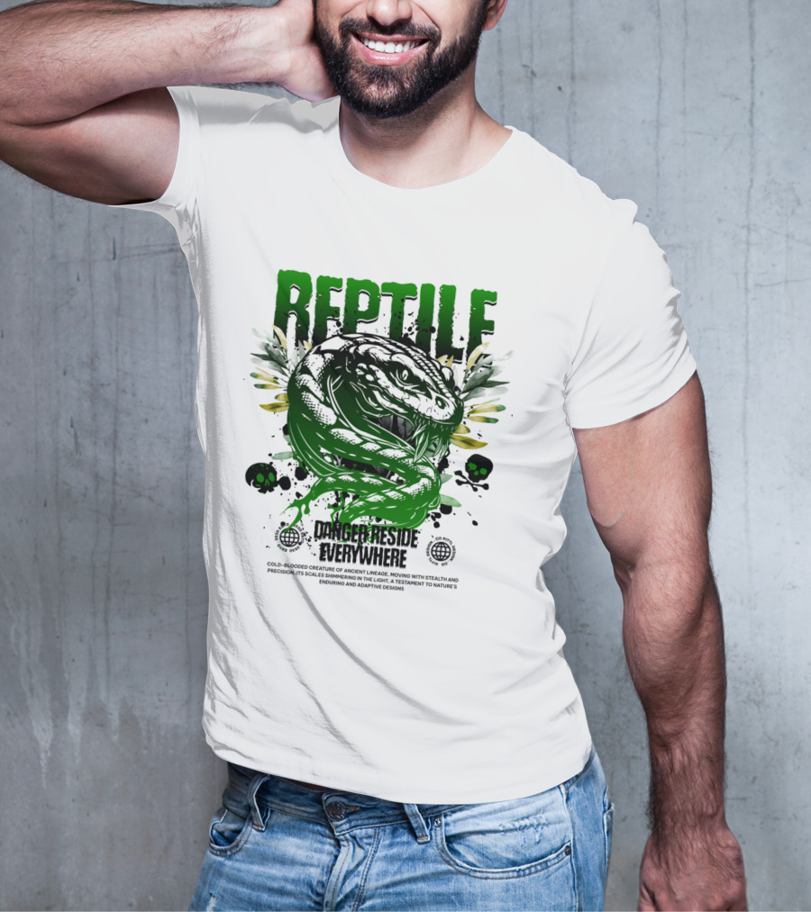 Reptile Danger Reside Everywhere Stealth Creature Of Ancient Lineage T-Shirt