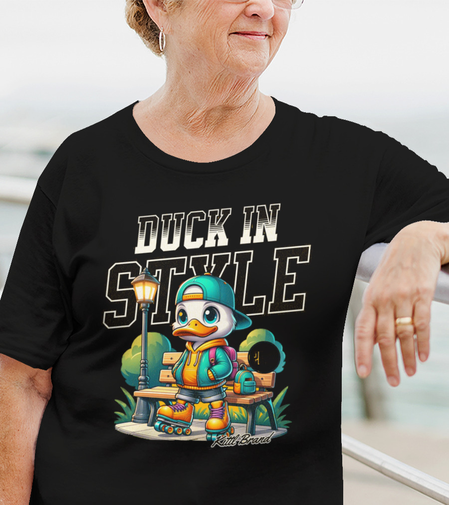 Duck In Style Skating Through Life's Ups And Downs With Friends Around Kutt Brand T-Shirt