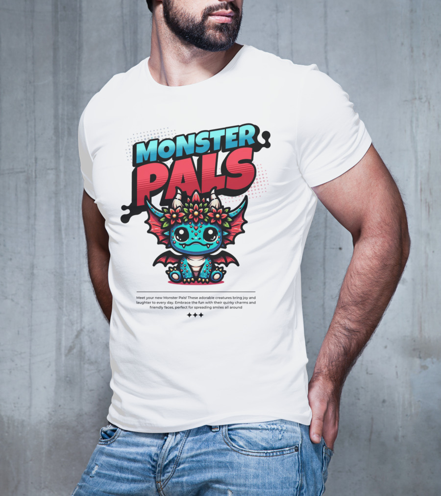 MONSTER PALS Adorable Creatures With Quirky Charm And Friendly Faces T-Shirt