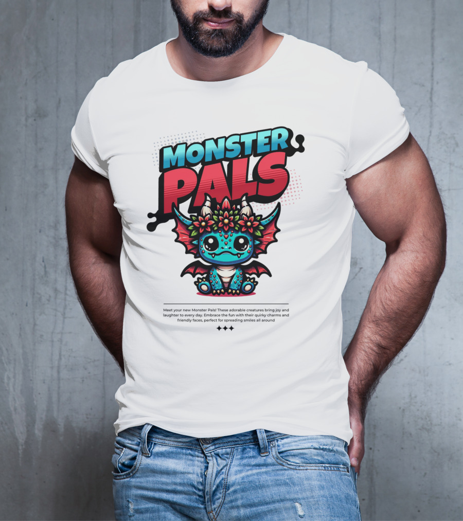 MONSTER PALS Adorable Creatures With Quirky Charm And Friendly Faces T-Shirt