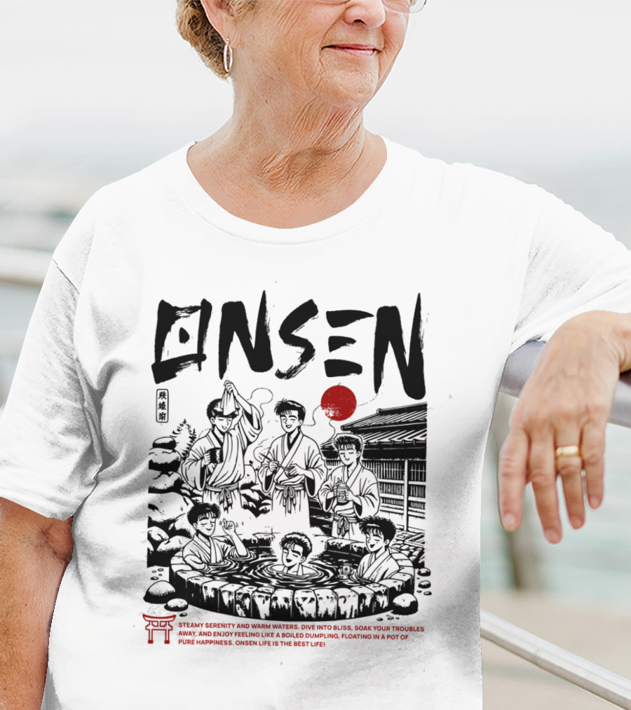 Onsen Hot Spring Soak Pure Happiness Anime T-Shirt