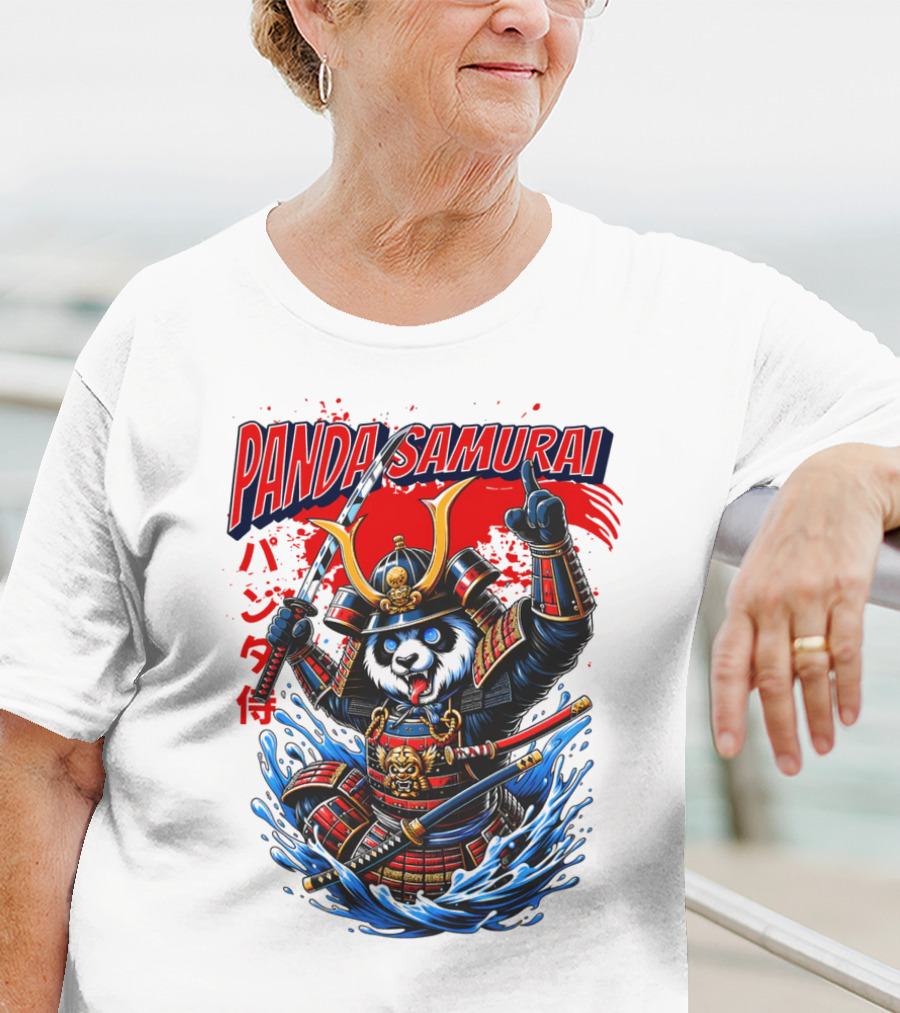 Panda Samurai Cute Japanese Warrior T-Shirt