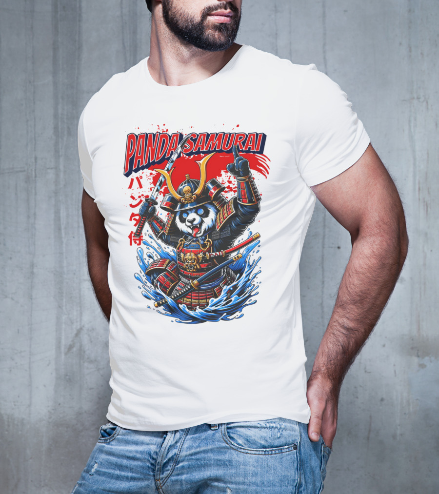 Panda Samurai Cute Japanese Warrior T-Shirt